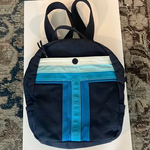Tory Burch canvas backpack Tory Burch Lonnie Canvas Backpack with Vachetta Leather Trim main image 3